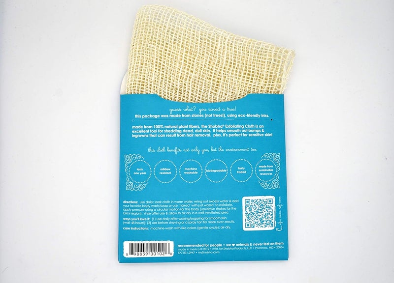 Shobha Exfoliating Cloth Reusable Natural Body Scrubber Remove Dead Skin and Prevent Ingrown Hairs Washcloth Suitable for Sensitive Body and Bikini Areas Shower Loofah Alternative - Image 5