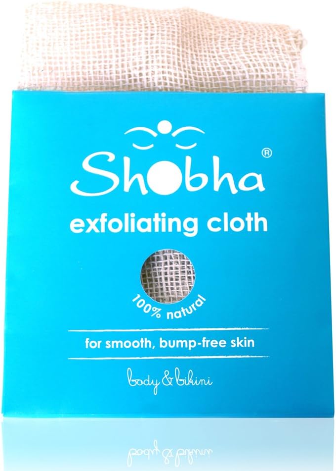 Shobha Exfoliating Cloth Reusable Natural Body Scrubber Remove Dead Skin and Prevent Ingrown Hairs Washcloth Suitable for Sensitive Body and Bikini Areas Shower Loofah Alternative - Image 1
