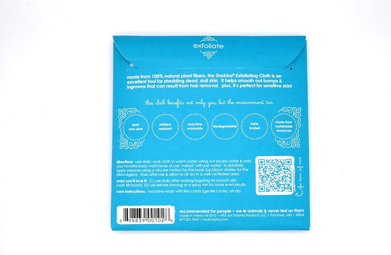 Shobha Exfoliating Cloth Reusable Natural Body Scrubber Remove Dead Skin and Prevent Ingrown Hairs Washcloth Suitable for Sensitive Body and Bikini Areas Shower Loofah Alternative - Image 3