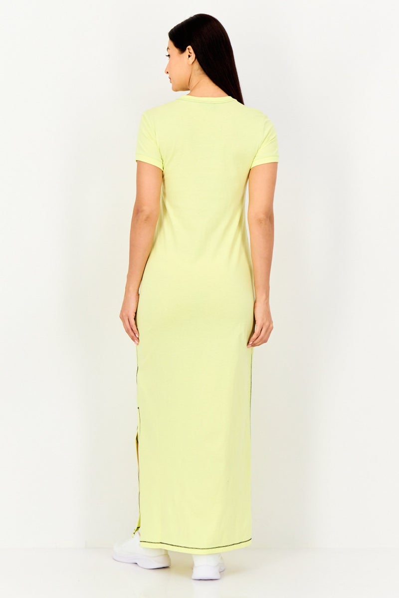 Nike Women Sportswear Fit Short Sleeve Outdoor Dress, Yellow - Image 4