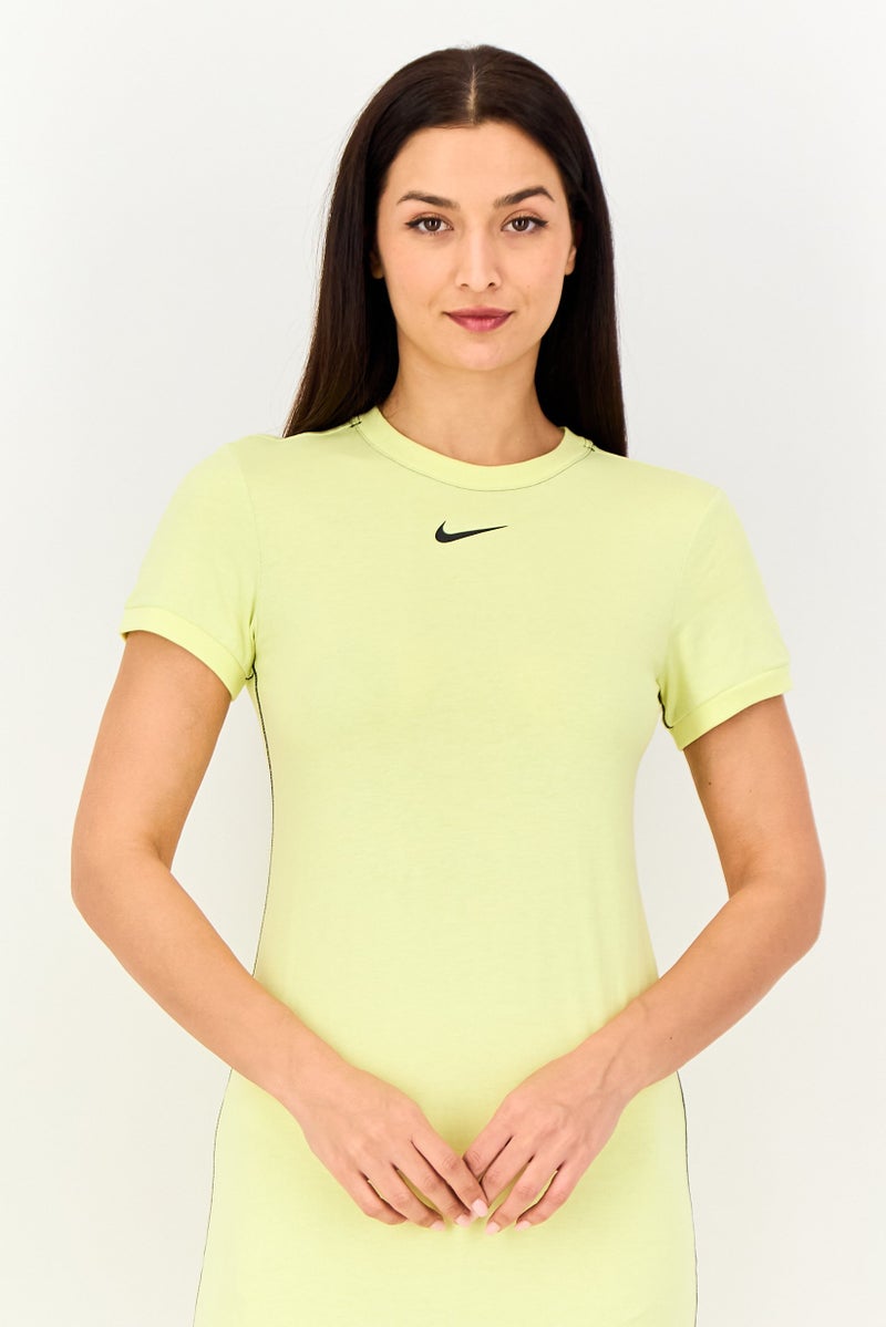 Nike Women Sportswear Fit Short Sleeve Outdoor Dress, Yellow - Image 2