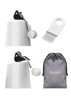 Syraith Bottle Stopper, 2pcs Vacuum Stopper for Sealing Sparkling Soda, Coffee, Vinegar Bottles, with Bubble Sealer Lock, Sealer Twist to Seal, Without Leaking, Reusable Expanding Corks  - Image 1