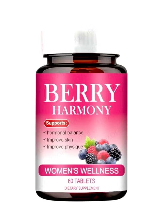 بيري هارموني مكمل غذائي اليكاري ​​بيري هارموني يدعم التوازن الهرموني يدعم تحسين البشرة يدعم تحسين اللياقة البدنية 60 قرص - Image 2