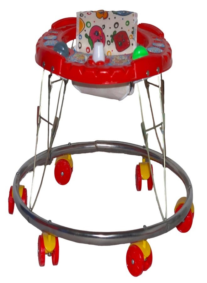 Evoshine Baby Round Walker for Kids | Toddler Walking Support for Boys & Girls | Safe, Sturdy, and Comfortable | Foldable for Easy Storage (Red) - Image 3
