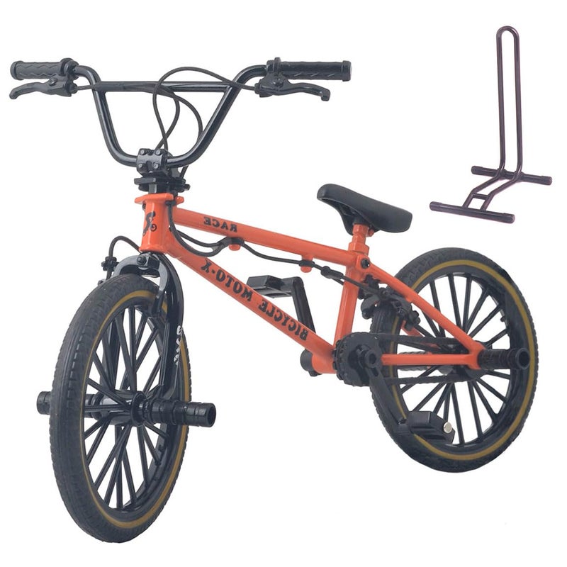 Ailejia Mini Diecast Finger Bike Extreme Sports Toy BMX Finger Bicycle Toys Game Set for Kids and Adults Metal Bike Model Collections Decoration BMX Red - Image 3