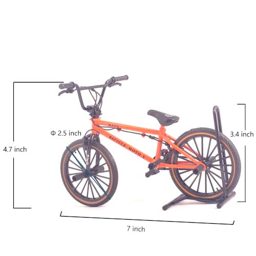 Ailejia Mini Diecast Finger Bike Extreme Sports Toy BMX Finger Bicycle Toys Game Set for Kids and Adults Metal Bike Model Collections Decoration BMX Red - Image 5