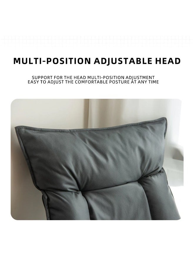 HQ-GAMING - Folding Floor Chair Padded Lazy Sofa Couch Lounge Cushion with 5 Position Adjustable Backrest Floor Seating Back Support Floor Seat Portable Floor Chair for Adults & Kids Meditation Chair (grey) - Image 1