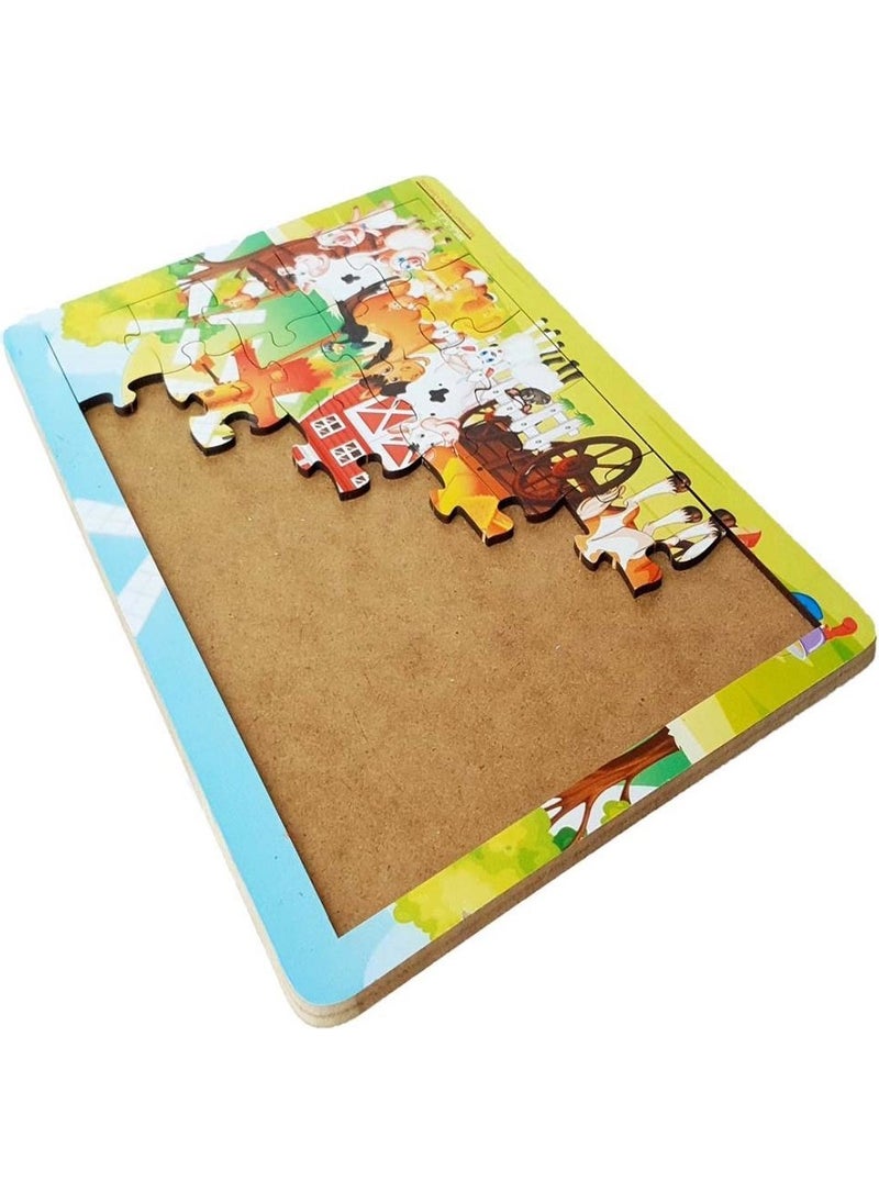 Woody Life - Woodylife 15 Animal Farm 30 Piece Wooden Puzzle Kids Toy - Image 1