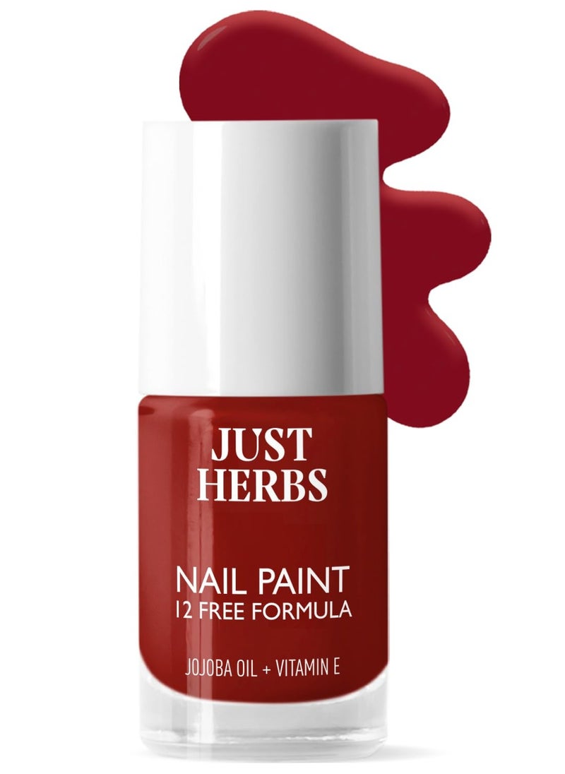 Just Herbs Just Herbs Nail Polish 12 COLOUR Burgundy Beauty  - Image 1