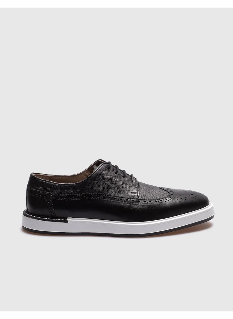 كاباني Black Lace-Up Men's Casual Shoes