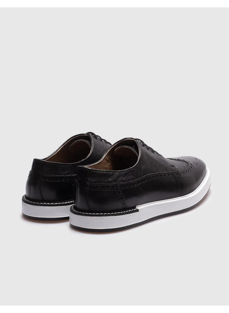 Cabani Black Lace-Up Men's Casual Shoes
