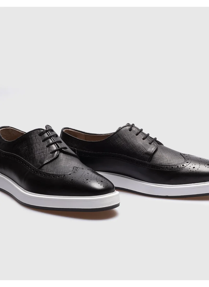 Cabani Black Lace-Up Men's Casual Shoes