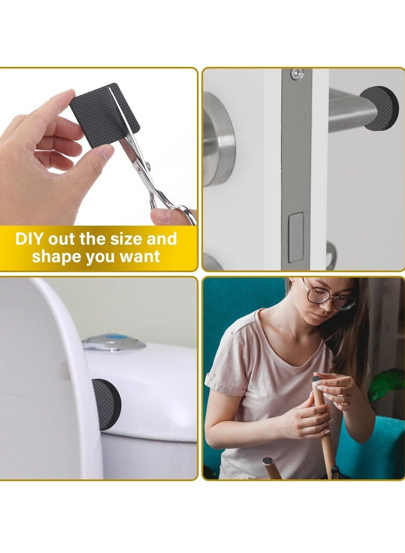 الروهيت 48 قطعة من وسادات أقدام الأثاث، وسادات أثاث مطاطية مانعة للانزلاق، وسادات حماية للأرضيات الخشبية، وسادات أرجل كراسي الأثاث ذاتية اللصق مانعة للانزلاق، وسادة أقدام طاولة متعددة الوظائف سميكة مضادة للخدش - Image 4