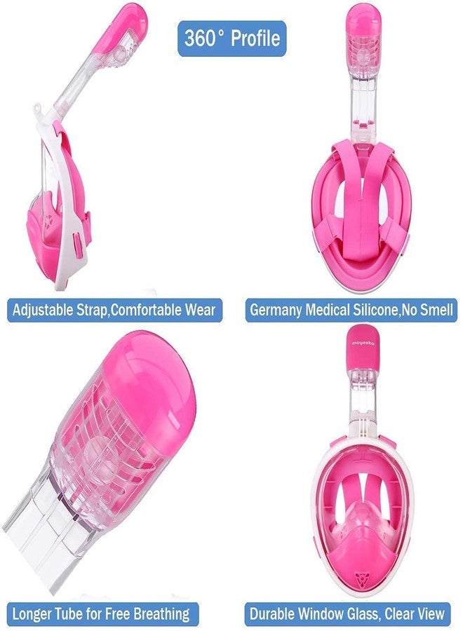 LOMESH Snorkel Mask Full Face Scuba, Dive and Swim Set for Kids Youth Adult Women Men Snorkeling Gear | Easier Breath with Dry Anti-Fog Anti-Leak for Travel Beach Sea Underwater Swimming Pool - Image 5