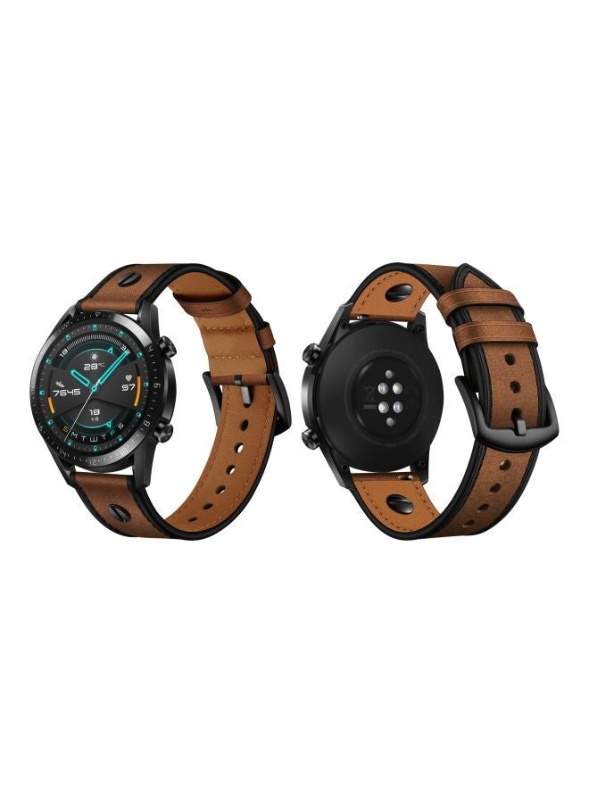 NIBEMINENT Replacement Band For Huawei Watch GT 2 - 46mm Rough Brown - Image 2
