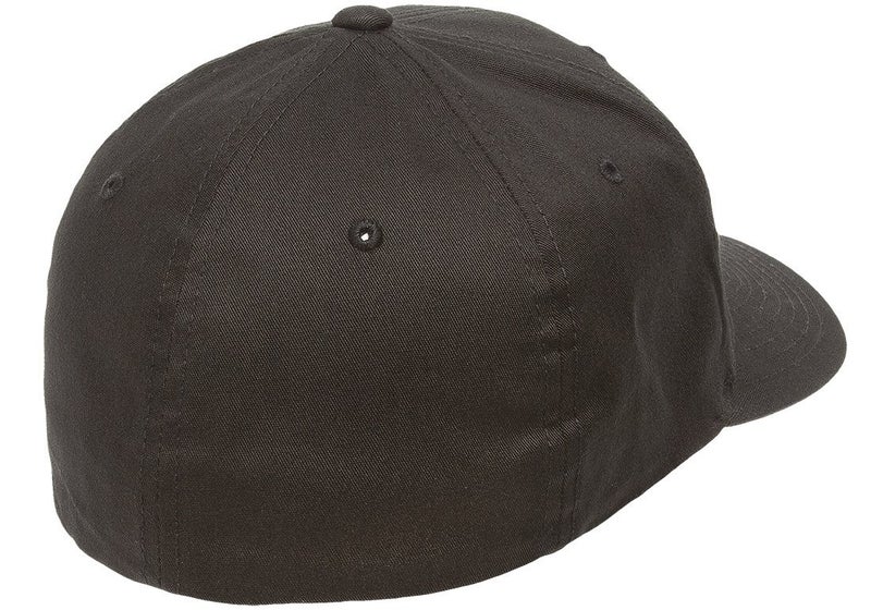 Flexfit Unisex Cotton Twill Fitted Baseball Cap, Black, Small-Medium US - Image 2