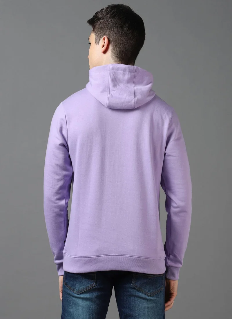 Urbano Fashion  Urbano Fashion Men's Purple Cotton Solid Hooded Neck Sweatshirt for Men | Best Price UAE