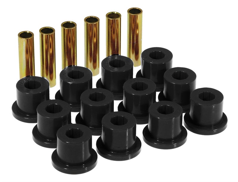 Prothane 71001BL 6787 GM Rear Spring Shackle Bushings w 15in Bushings Black