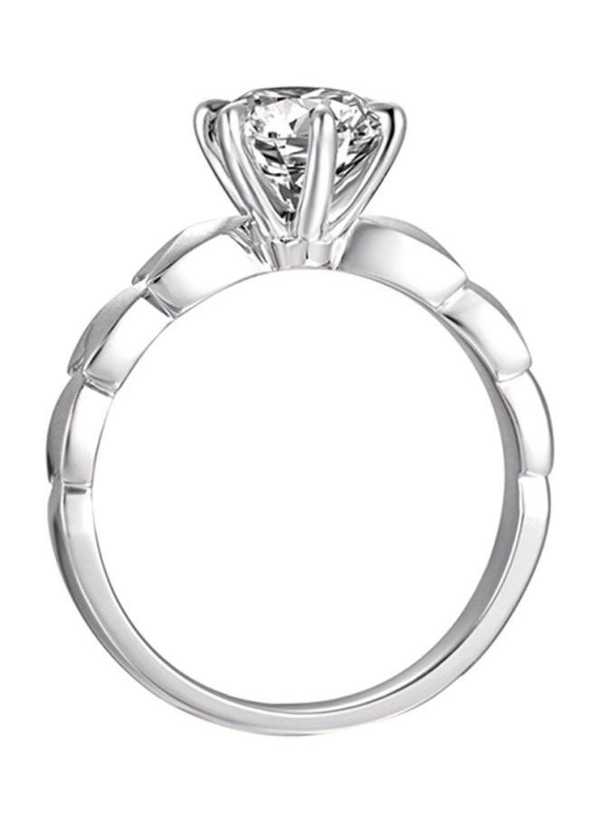 NIBEMINENT 925 Silver Rhinestone Ring  - Image 1