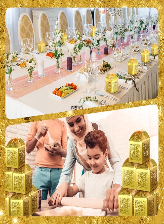 ReliThick 50 Pcs Ramadan Eid Mubarak Candy Box Set Ramadan Gift Boxes with Ribbons Muslim Party Favor Boxes Paper Thank You Gift Box for Eid Islamic Party Birthday Decorations(Star) - Image 4