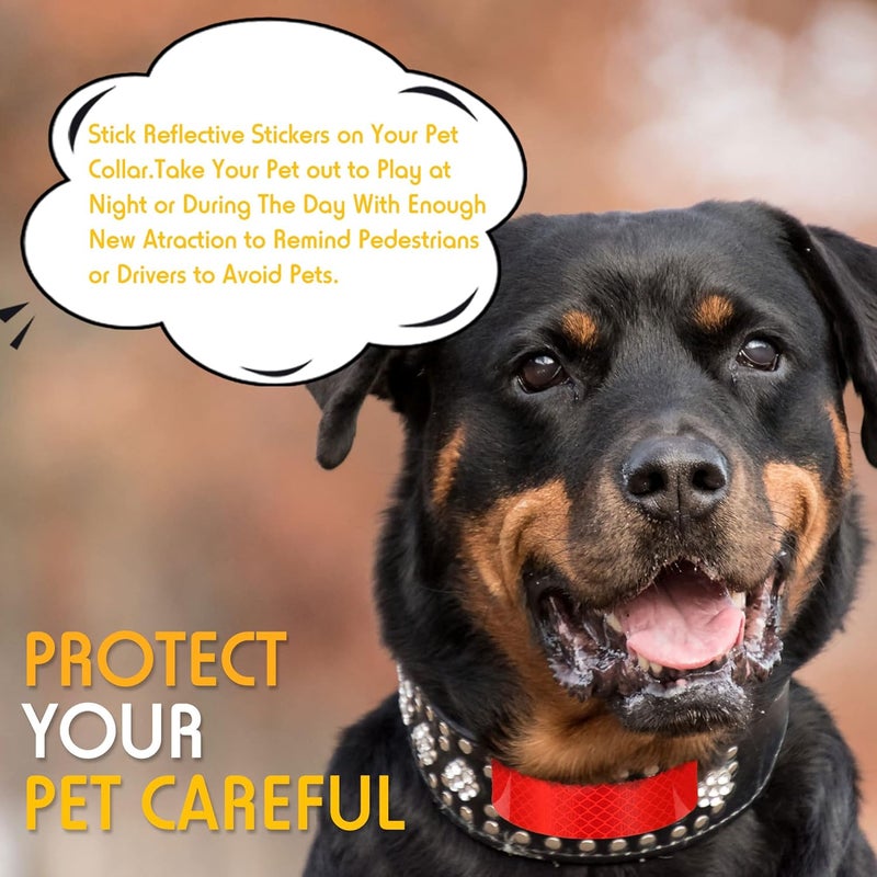 Zonon Warning Reflective Stickers Safety Night Visibility Adhesive Stickers Waterproof Reflective Tape Decal for Vehicle Motorcycle Bicycle, 1.18 x 3.25 Inch(12 Pieces) - Image 4