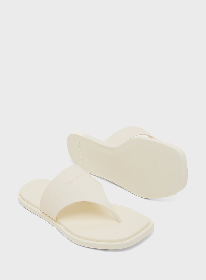 CALVIN KLEIN Toe Post Striped Slides - Image 4