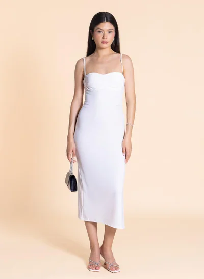 SHAPES White Column Dress
