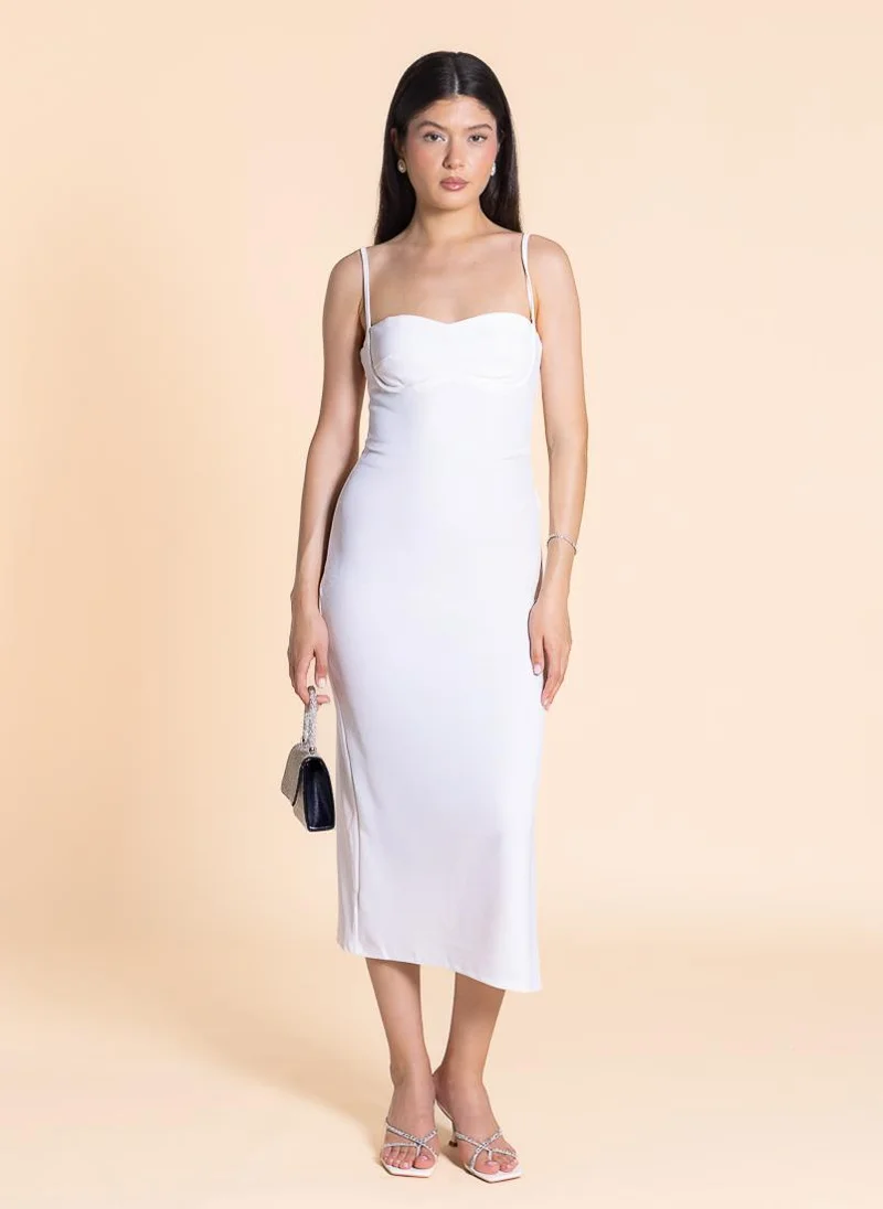 شايبس White Column Dress