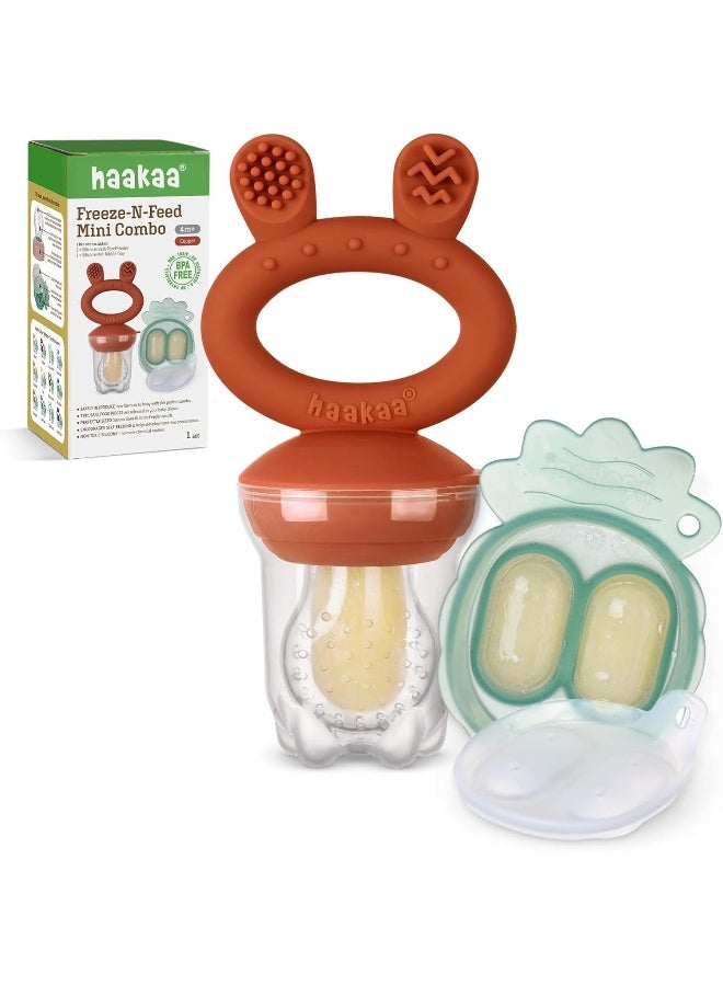 Haakaa Baby Fruit Food Feeder & Mini Freezer Nibble Tray Combo - Image 1