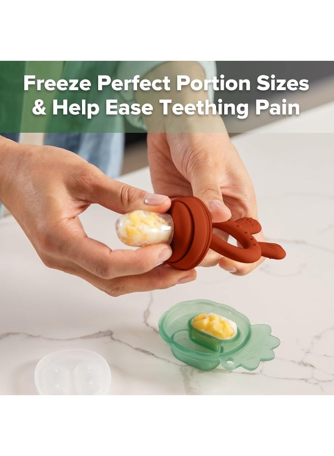 Haakaa Baby Fruit Food Feeder & Mini Freezer Nibble Tray Combo - Image 3