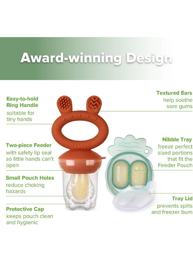 Haakaa Baby Fruit Food Feeder & Mini Freezer Nibble Tray Combo - Image 4