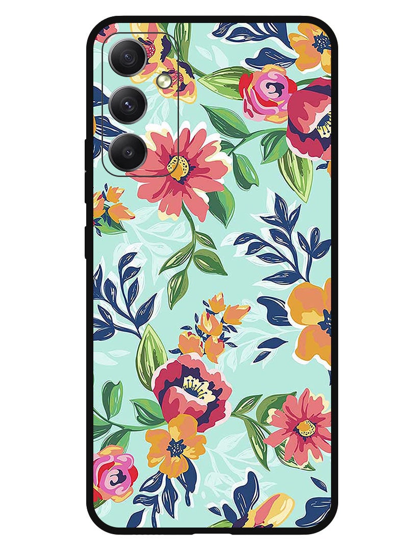 Theodor Protective Case Anti Scratch Shock Proof Bumper Cover For Samsung Galaxy M54 Paint Flowers - Image 1