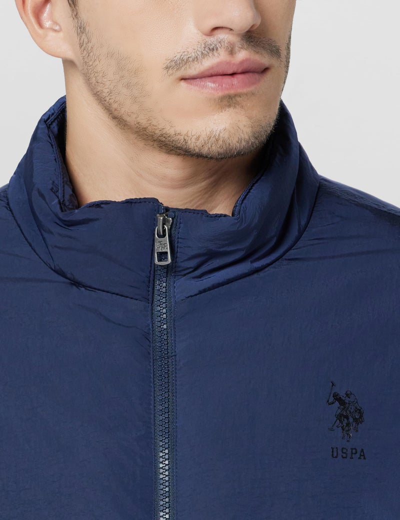 U.S. POLO ASSN. Mens Metalic Bomber Full Sleeve Jacket (UDJCKS1459_NAVY_S) - Image 4