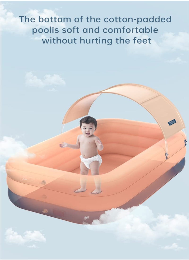 LIMOS Automatic Inflatable Swimming Pool with Sun Shade for Kids & Adults Family Pool  - Image 4