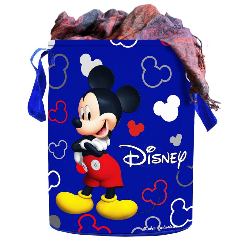 Kuber Industries Heart Home Disney Print Waterproof Cotton Laundry Bag, Toy Storage, Laundry Basket Organizer 45 L (Blue)- HEART4628 - Image 3