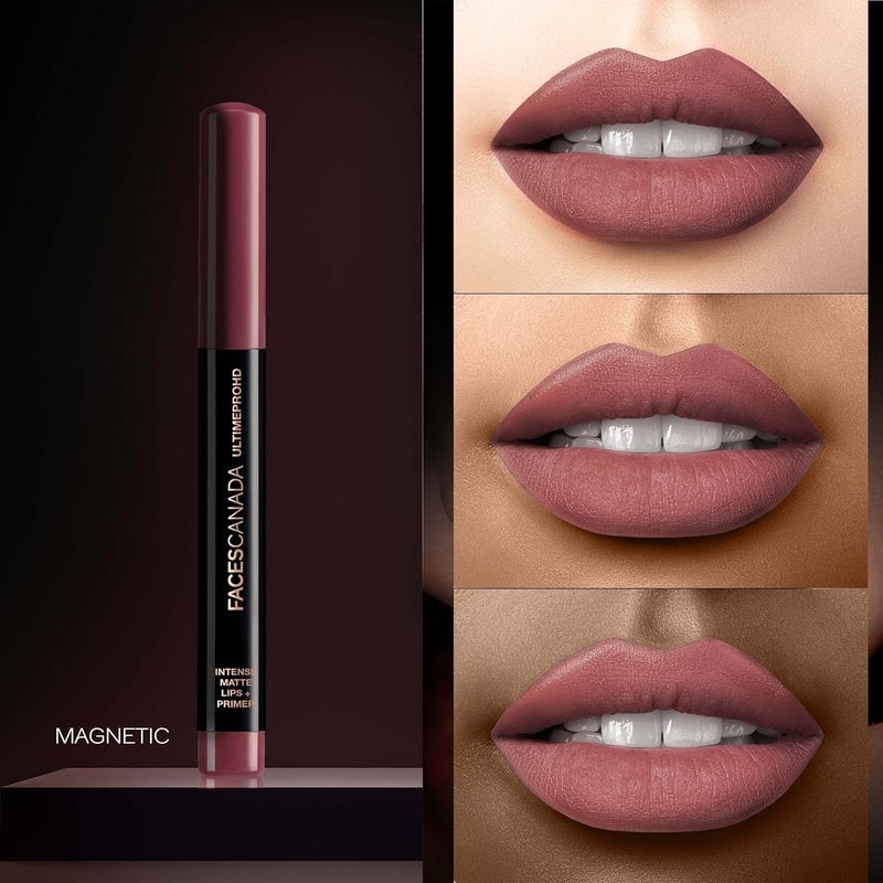 Facescanada FACES CANADA Ultime Pro HD Intense Matte Lipstick Primer Magnetic Nude 14g 9HR Long Stay Flawless HD Matte Finish Intense Color Lightweight Smooth Glide Primer Infused - Image 2