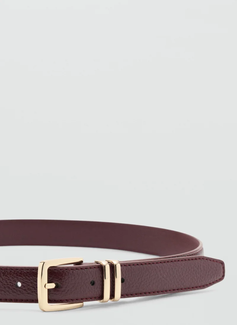 Mango 78-BURDEOS Square Buckle Belt for Women | Best Price UAE