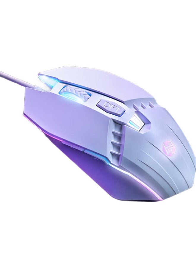 HP ماوس ألعاب سلكي، ماوس رياضي مضاء، ماوس ألعاب USB للمكتب، الكمبيوتر المكتبي، اللابتوب، لول، ببجي، مقهى الإنترنت - Image 1