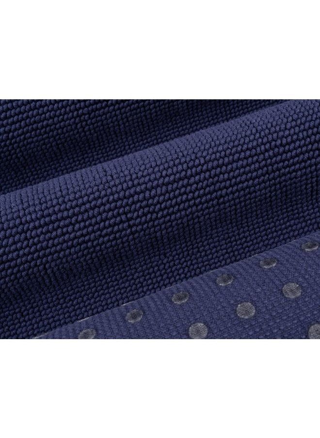 Cotton Paradise Bath Rug for Bathroom, 20x34 inch 100% Cotton Non Slip Bath Mat Rug, Soft Absorbent Machine Washable, Navy Blue Bath Rug  - Image 5