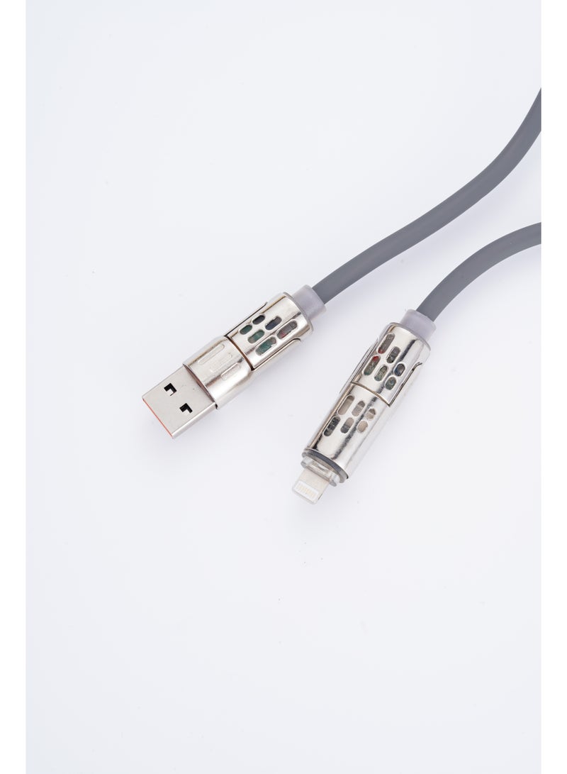 أضف هذا كابل شحن سريع للغاية للهواتف المحمولة 4 في 1 بقوة 240 واط بطول 1.5 إلى 2 متر - Image 3