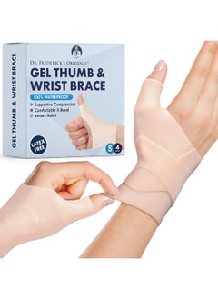 Dr. Frederick's Original Waterproof Thumb & Wrist Brace - 4 ct - Spica Splint - Tendonitis Brace for Arthritis, De Quervain's - Fits Left or Right Hand - Women & Men - Pain Relief & Comfort - Small