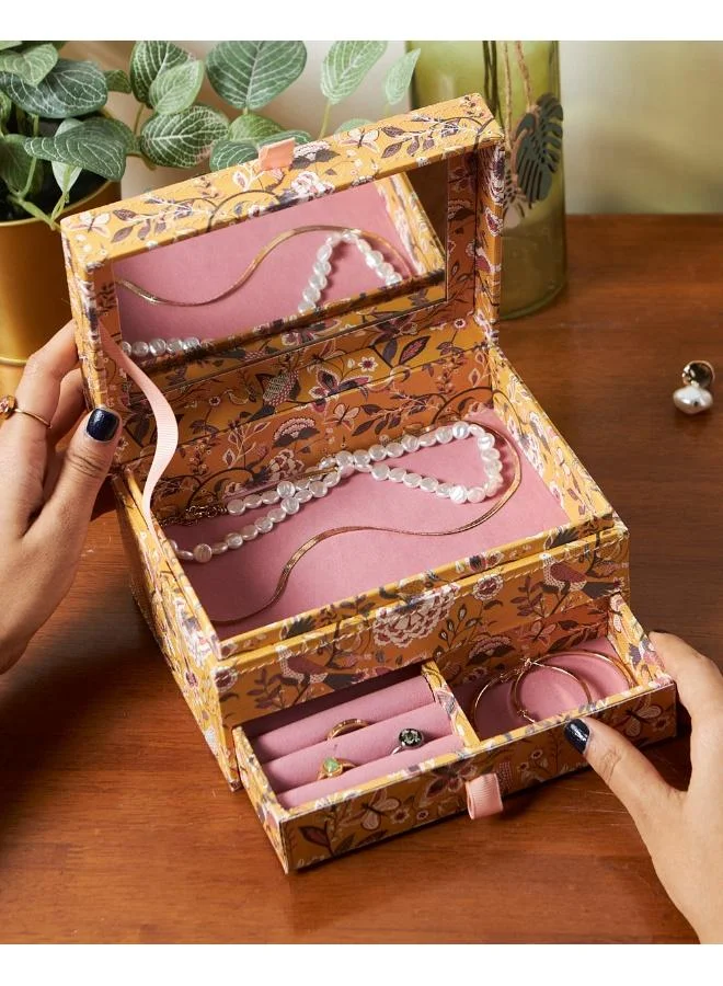 Chumbak  Bahaar Jewellery Organiser  - Mustard  | Best Price UAE