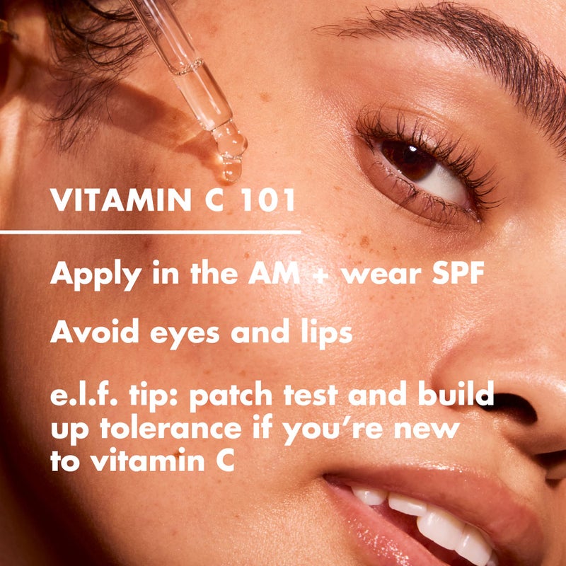 elf e.l.f. SKIN Bright Icon Vitamin C + E + Ferulic Serum, Brightening & Soothing Face Serum, Helps Even Skin Tone, Vegan & Cruelty-Free, 1 fl oz - Image 3