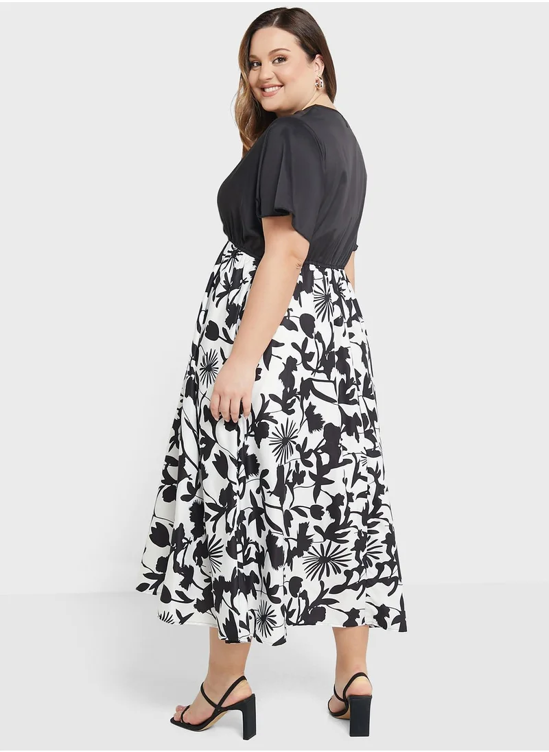 Ella Plus Semi Printed Dress