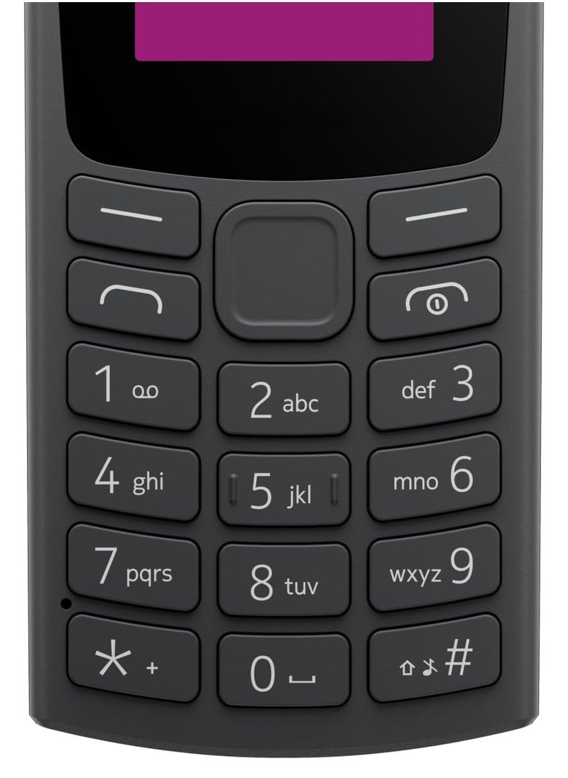 موبايل بيتز هاتف Nokia 106 ثنائي الشريحة مزود بلوحة مفاتيح مع تطبيق UPI Payments مدمج وبطارية طويلة الأمد وراديو FM لاسلكي ومشغل MP3 وفتحة لبطاقة MicroSD فحمي  - Image 3