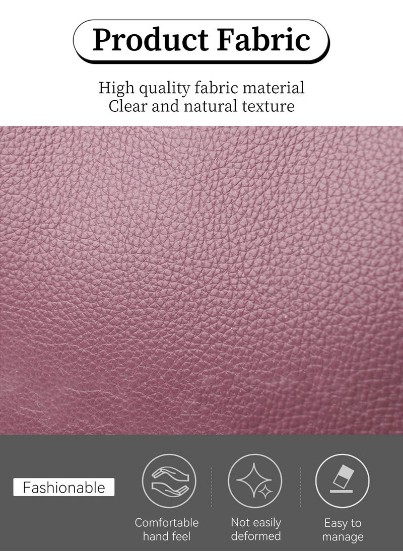 Moovant - Premium Leather Shoulder Bag for Women, Ladies's Handbag, Elegant Patent Leather Bag, Waterproof Tote Bag, Large Capacity Bucket Bag, with 2 Shoulder Straps, Pastel Purple - Image 1