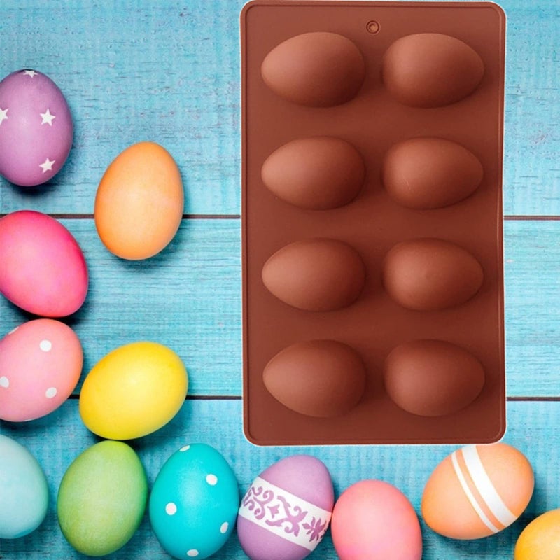 Oskrieel Easter Silicone Mold Egg Shaped Silicone Chocolate Mold, Baking Molds for Easter Candy Mini Soap, Cake Bread Cupcake Cheesecake Muffin and Jello - Image 5