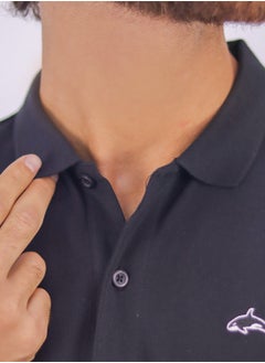 GIORDANO Men's Embroidery Solid Polo - Black  - Image 3