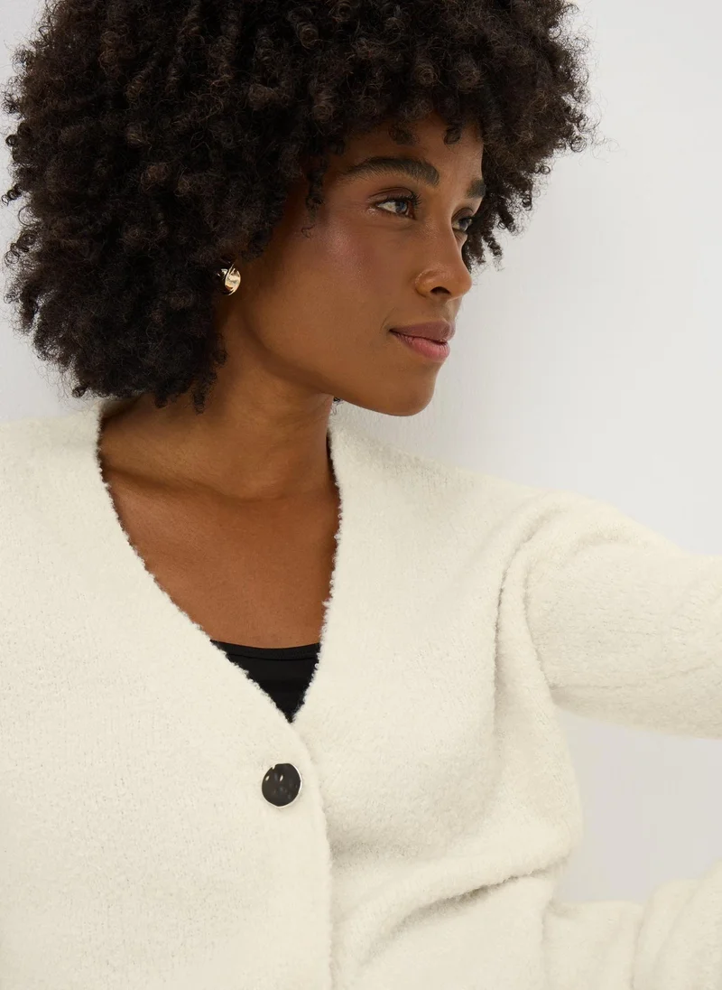 Matalan Cream Boucle Cardigan
