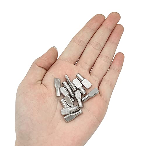 Cerpourt 100 Pcs Shelf Pins, 5mm Spoon Shape Nickel Plated Shelf Support Pegs for Bookshelves, Cabinets & Closet - Image 5